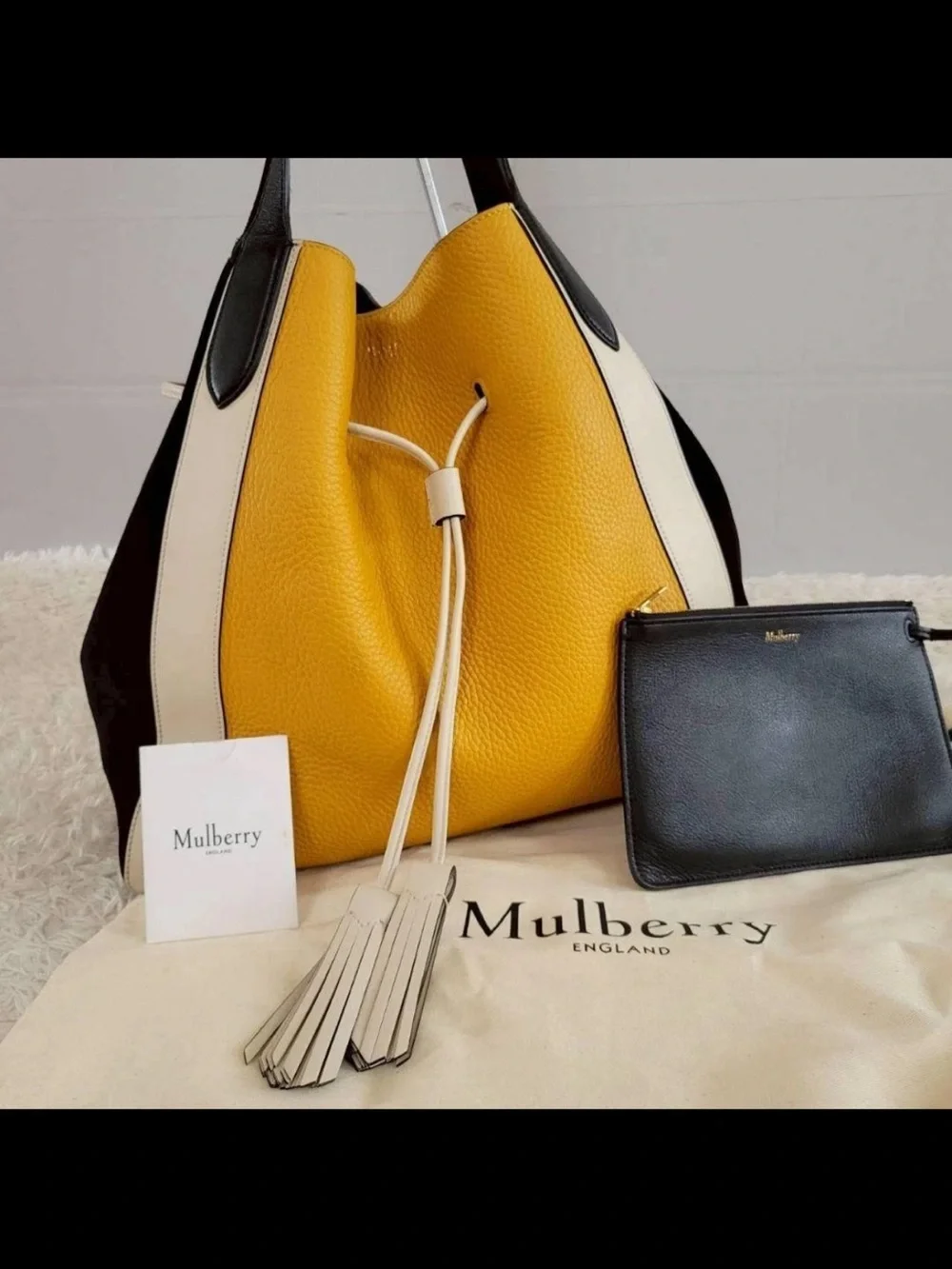 Mulberry drawstring tote